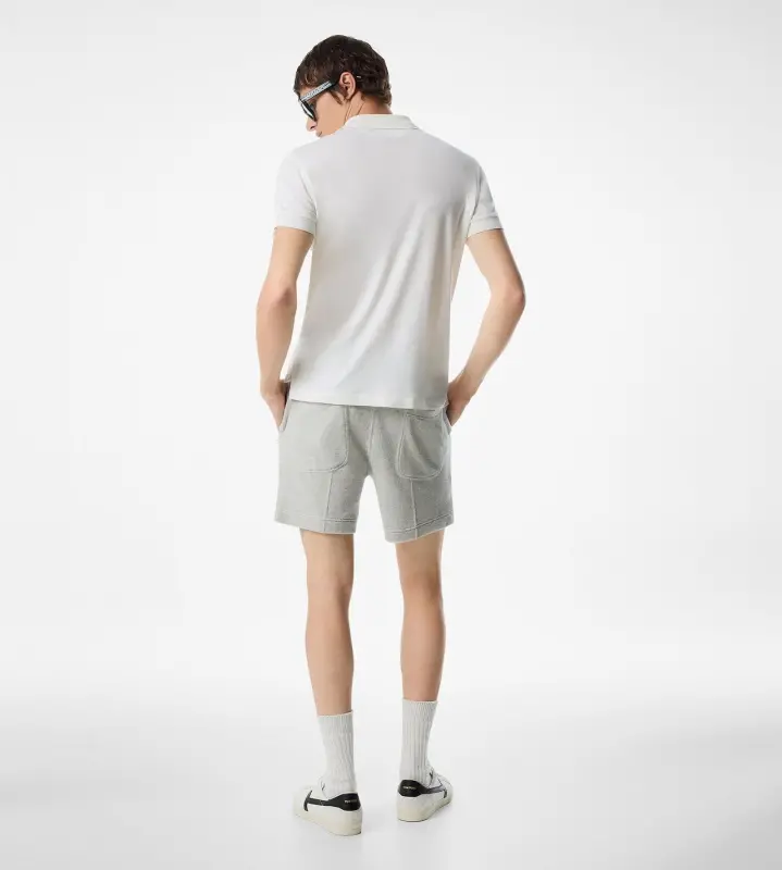 COTTON CASHMERE SHORT SLEEVE POLO CHALK online